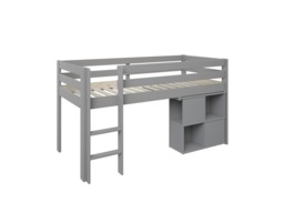 Noomi Nora Solid Wood Mid Sleeper Frame Grey (FSC-Certified) - thumbnail 7
