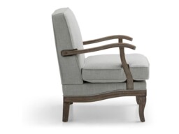 Kyoto Colwell Upholstered Accent Chair with Curved Arms Cream Linen - thumbnail 4