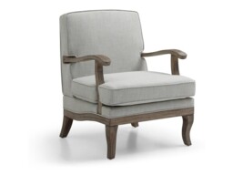 Kyoto Colwell Upholstered Accent Chair with Curved Arms Cream Linen - thumbnail 2