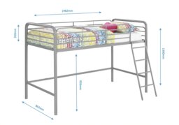 Dorel Metal Mid Sleeper-Black - thumbnail 7