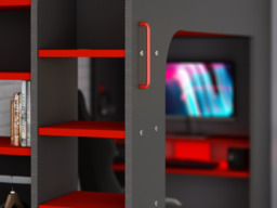 Trasman Loft Pod Single High Sleeper Gaming Bed with Desk - thumbnail 6