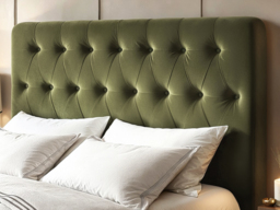 Flair Marley Buttoned Headboard King Size Ottoman Bed Green Velvet - thumbnail 4