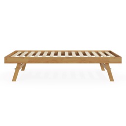 GFW Madrid Single Wooden Trundle Bed - Natural Oak - thumbnail 2