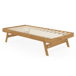 GFW Madrid Single Wooden Trundle Bed - Natural Oak - thumbnail 3