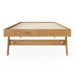 GFW Madrid Single Wooden Trundle Bed - Natural Oak - thumbnail 4