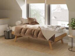 GFW Madrid Single Wooden Trundle Bed - Natural Oak - thumbnail 1