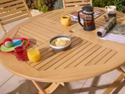 Rowlinson Ashdown Folding 6 Seat Round Dining Set with Cushions - thumbnail 3
