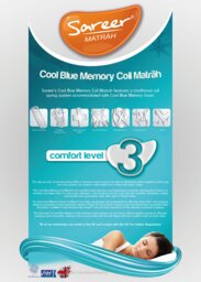 Sareer Cool Blue Memory Coil Mattress -Double - thumbnail 4
