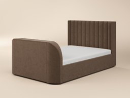 Flair Fallon TV Side Lift Ottoman Bed Brown Chenille Double - thumbnail 5