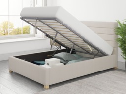 Aspire Kelly Ottoman Bed Eire Linen Off-White - Double - thumbnail 3