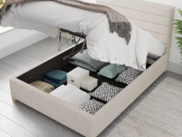 Aspire Kelly Ottoman Bed Eire Linen Off-White - Double - thumbnail 4