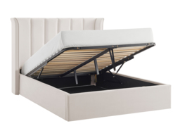Limelight Polaris Recycle Fabric Ottoman Bed Frame-Double-Natural - thumbnail 7