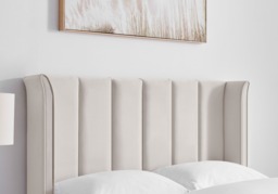 Limelight Polaris Recycle Fabric Ottoman Bed Frame-Double-Natural - thumbnail 4