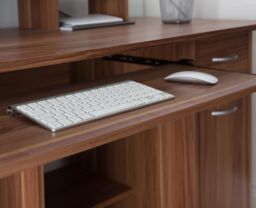 Alphason San Diego Computer Workstation-Walnut - thumbnail 3