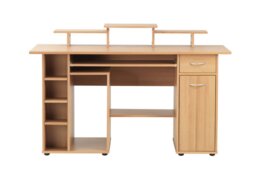 Alphason San Diego Computer Workstation-Walnut - thumbnail 7