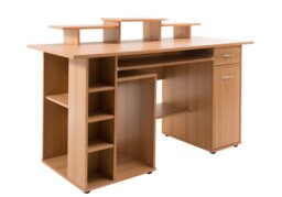 Alphason San Diego Computer Workstation-Walnut - thumbnail 6