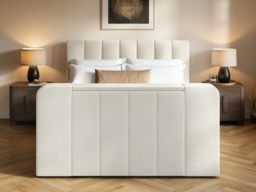 Langden TV Ottoman Bed Cream Kingsize - thumbnail 4