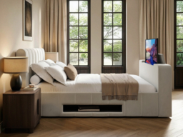 Langden TV Ottoman Bed Cream Kingsize - thumbnail 2