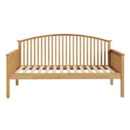 GFW Madrid Single Wooden Day Bed - Oak - thumbnail 5