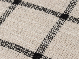 Yard Beni Cotton Check Throw with Tassels-Natural/Black - thumbnail 3