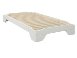 Kids Avenue Wooden Stackable Single Bed Frame White - thumbnail 6