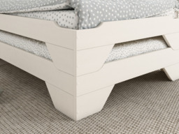 Kids Avenue Wooden Stackable Single Bed Frame White - thumbnail 4
