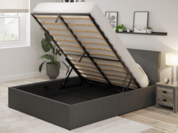 GFW Ascot Grey Fabric Ottoman Bed Frame-Kingsize - thumbnail 2