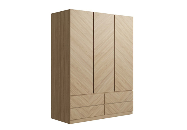 GFW Catania 3 Door 4 Drawer Wardrobe-Oak - image 1