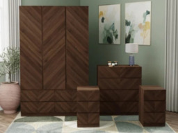GFW Catania 3 Door 4 Drawer Wardrobe-Oak - thumbnail 2