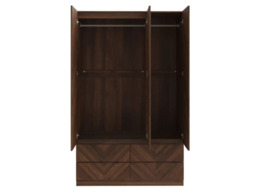GFW Catania 3 Door 4 Drawer Wardrobe-Oak - thumbnail 5