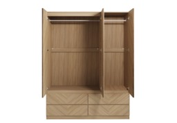 GFW Catania 3 Door 4 Drawer Wardrobe-Oak - thumbnail 3