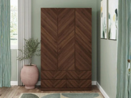 GFW Catania 3 Door 4 Drawer Wardrobe-Oak - thumbnail 3