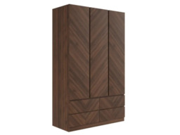 GFW Catania 3 Door 4 Drawer Wardrobe-Oak - thumbnail 7