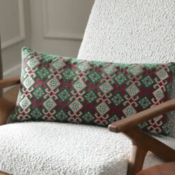 Paoletti Laurel 30 x 60cm Embroidered Cushion Cover