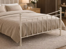 Time Living Alderley Metal Bed Frame-Ivory-Kingsize (5'0) - thumbnail 3