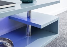 GFW Polar High Gloss LED Coffee Table -Grey - thumbnail 6