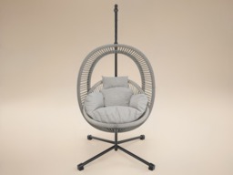 SOLACE+CO Lana Garden Egg Chair Light Beige Rattan - thumbnail 3