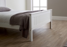 Limelight Taurus High Foot End Wooden Bed Frame-Double-White - thumbnail 5