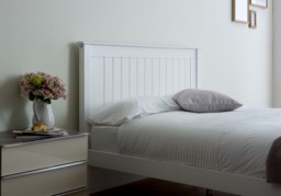 Limelight Taurus High Foot End Wooden Bed Frame-Double-White - thumbnail 3