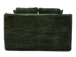 Living & Home Corduroy Chaise Lounge Green Sofa Bed with Cup Holder & Cushions Fabric-Green - thumbnail 4