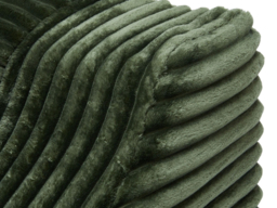 Living & Home Corduroy Chaise Lounge Green Sofa Bed with Cup Holder & Cushions Fabric-Green - thumbnail 5
