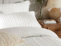 Duvet Day Harrison Stripe Soft Tufted Duvet Cover Set-Double-White - thumbnail 2