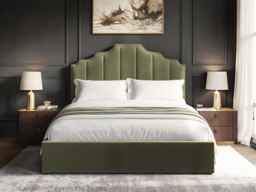 Flair Margot Double Ottoman Bed Green Velvet - thumbnail 3