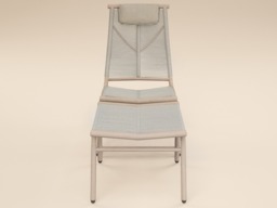 SOLACE+CO Esen Garden Lounge Chair with Footstool Beige - thumbnail 4