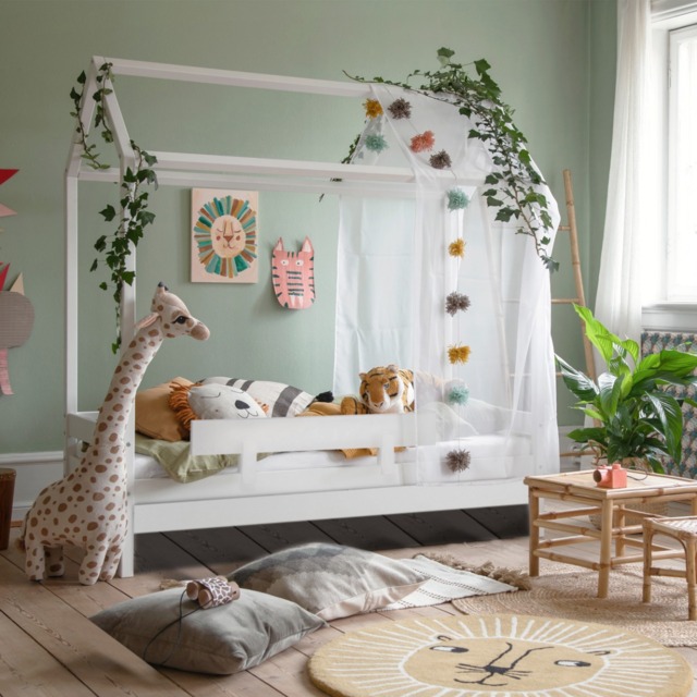 Hoppekids Shorty Housebed with Safety Rail White - image 1