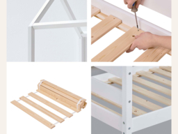 Hoppekids Shorty Housebed with Safety Rail White - thumbnail 4