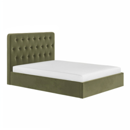 Flair Marley Buttoned Headboard Ottoman Double Bed Green Velvet - thumbnail 5