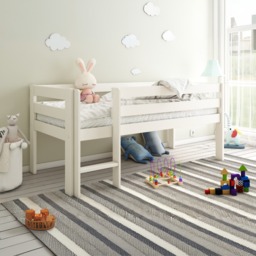 Noomi Solid Wood Shorty Mid Sleeper White (FSC-Certified) - thumbnail 1