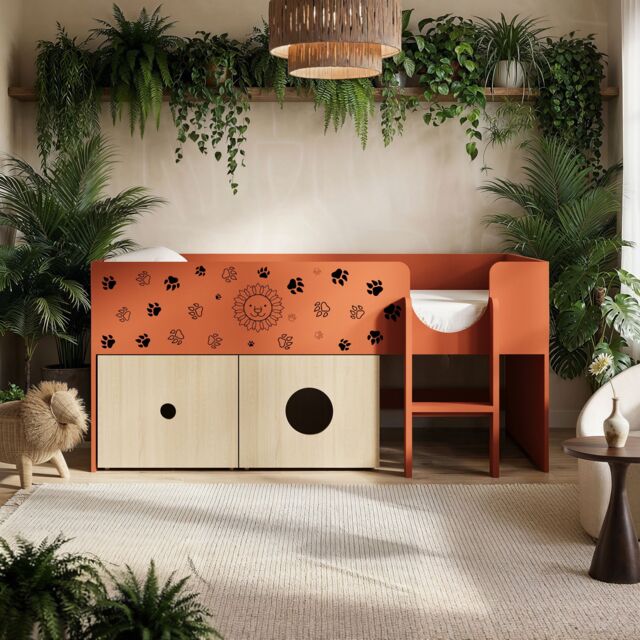 Flair Zaiden Mid Sleeper with Toy Box Orange - image 1