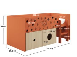 Flair Zaiden Mid Sleeper with Toy Box Orange - thumbnail 6